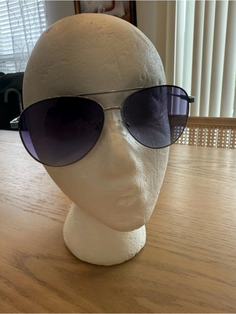 Elle Aviator Sunglasses with Purple Gradient Lenses